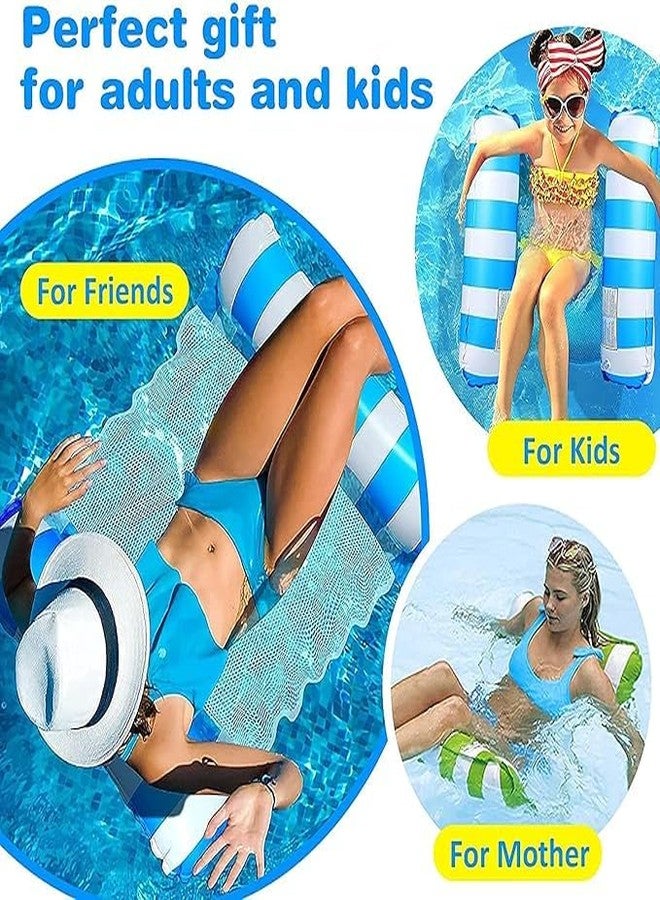 Keshmart 4 in 1 Inflatable Pool Float Swimming Pool Lounger Multi-Purpose Pool Hammock (Saddle Lounge Chair, Hammock, Drifter) Pool Raft Lake Floats for Water Fun Inflatable Float Bed (Pack of - 1) - Image 2